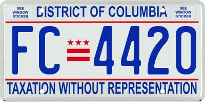 DC license plate FC4420