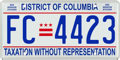 DC license plate FC4423