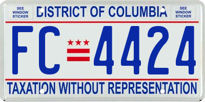 DC license plate FC4424