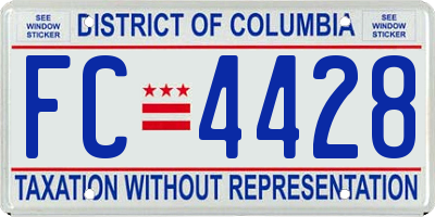 DC license plate FC4428