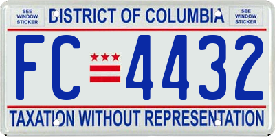 DC license plate FC4432