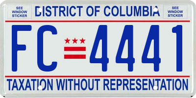 DC license plate FC4441