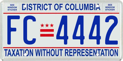 DC license plate FC4442