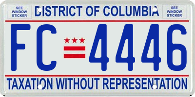 DC license plate FC4446