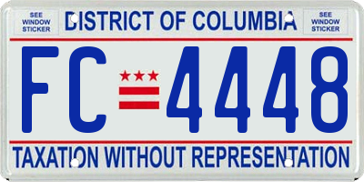 DC license plate FC4448