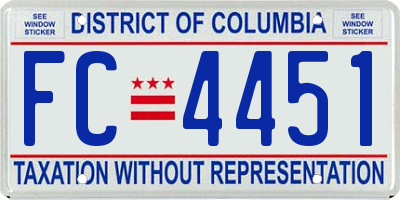 DC license plate FC4451