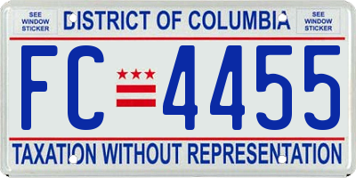 DC license plate FC4455