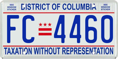 DC license plate FC4460