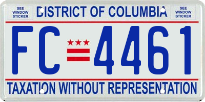 DC license plate FC4461