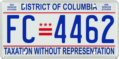 DC license plate FC4462