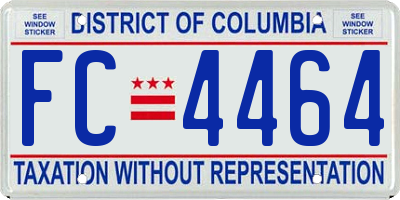 DC license plate FC4464