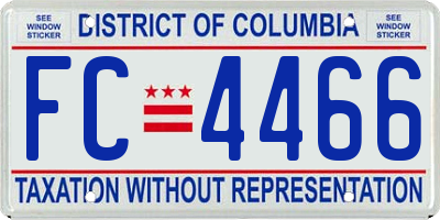 DC license plate FC4466