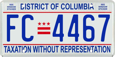 DC license plate FC4467