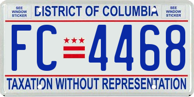 DC license plate FC4468