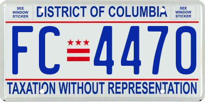 DC license plate FC4470