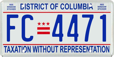 DC license plate FC4471