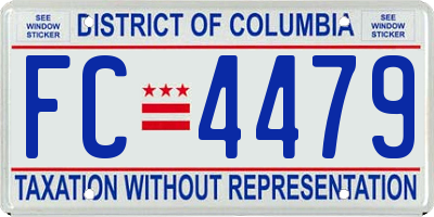 DC license plate FC4479