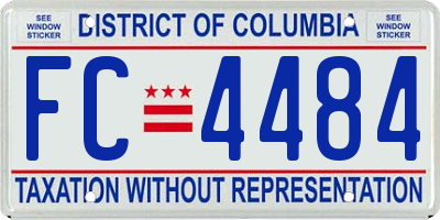 DC license plate FC4484