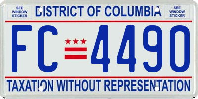 DC license plate FC4490