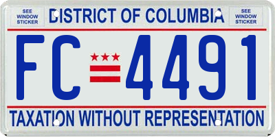 DC license plate FC4491