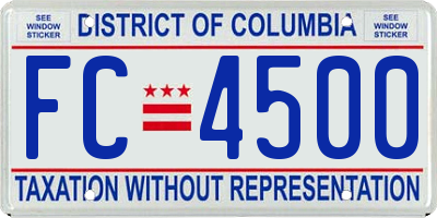 DC license plate FC4500