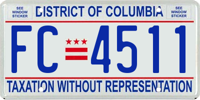 DC license plate FC4511