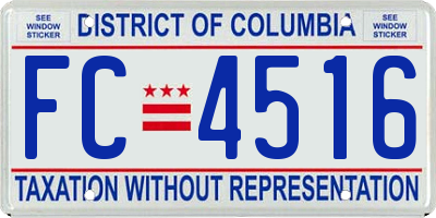 DC license plate FC4516