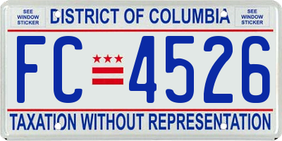 DC license plate FC4526