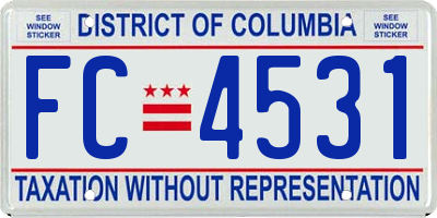 DC license plate FC4531