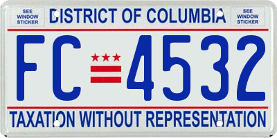 DC license plate FC4532