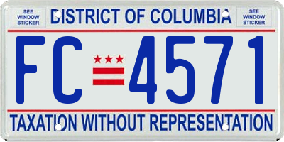 DC license plate FC4571