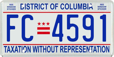 DC license plate FC4591