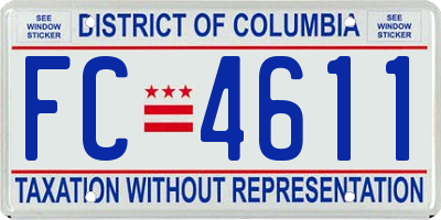 DC license plate FC4611