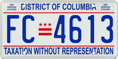 DC license plate FC4613