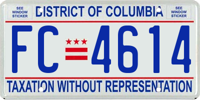 DC license plate FC4614