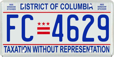 DC license plate FC4629