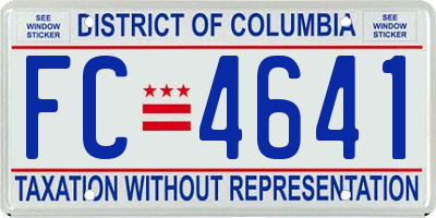 DC license plate FC4641