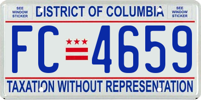 DC license plate FC4659