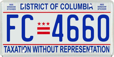 DC license plate FC4660