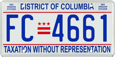 DC license plate FC4661