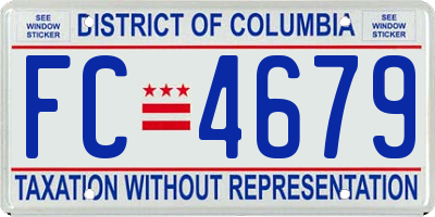 DC license plate FC4679