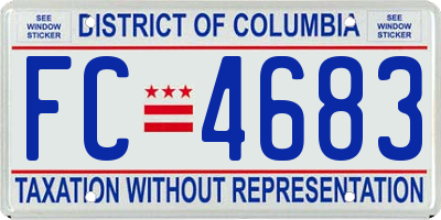 DC license plate FC4683