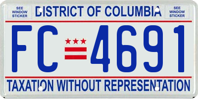 DC license plate FC4691