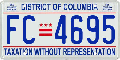 DC license plate FC4695