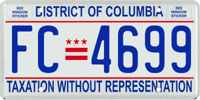 DC license plate FC4699