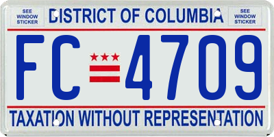 DC license plate FC4709