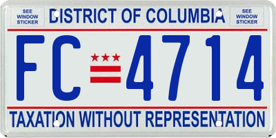 DC license plate FC4714