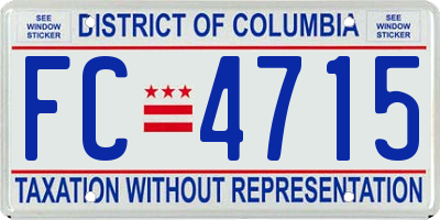 DC license plate FC4715