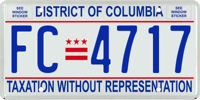 DC license plate FC4717