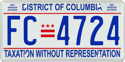 DC license plate FC4724